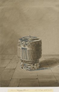 Skrifttype i Longdon Church: sepia vasketegning, 8. september 1842