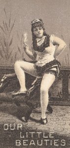 Fra skuespillerinder-serien N57, der promoverer Our Little Beauties-cigaretter for Allen & Ginte..., 1890.