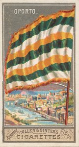 Oporto, from the City Flags series N6 for Allen & Ginter Cigarettes Brands, 1887. dani