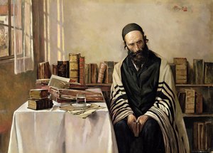 En rabbiner i sit arbejdsværelse af Alois Heinrich Priechenfried