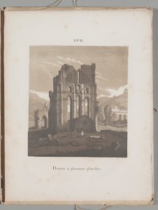 Litografiens kunst: Italiensk kirkeruin, tavle XVII