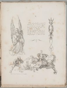 Litografiens kunst: Tre motiver fra Dürers bønnebog, plade V af Alois Senefelder