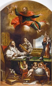 Sankt Paul viser sig for Sankt Albert den Store og Sankt Thomas af Aquinas af Alonso Antonio Villamor (1661-1729). Klosteret San Esteban, Salamanca.