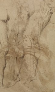 Tre undersøgelser af et mandligt ben, ca. 1637