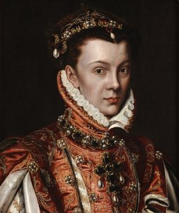 Portræt af Elisabeth af Valois af Alonso Sánchez Coello