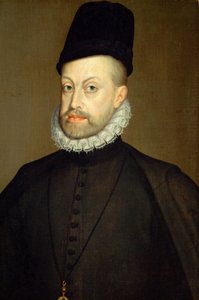 Portræt af Filip II 1527-1598, konge af Spanien og Portugal, 1568 af Alonso Sánchez Coello