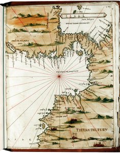 Kort over Mellemamerika og Peru af Alonso de Santa Cruz