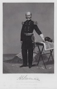 Ambrose Everett Burnside (gravering) af Alonzo (after) Chappel