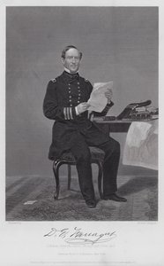 David Glascoe Farragut (gravering) af Alonzo (after) Chappel