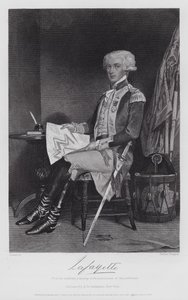 Gilbert Motier De Lafayette (gravering) af Alonzo (after) Chappel