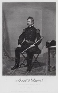 Nathaniel Prentiss Banks (gravering) af Alonzo (after) Chappel