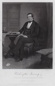 Washington Irving (gravering) af Alonzo (after) Chappel