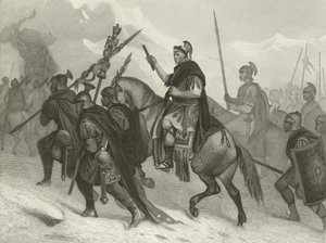 Hannibal og hans hær krydser Alperne, 218 f.Kr af Alonzo Chappel