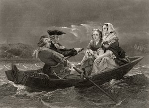 Lady Harriet Ackland på vej til at besøge General Gates lejr, fra 