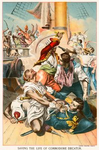 Redder Commodore Decaturs liv af Alonzo Chappel