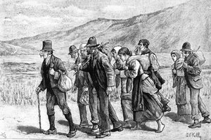 Irske høstmaskiner på vej til England, 1881