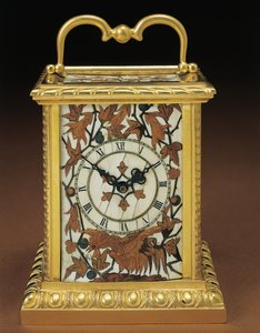 Vognur, fra et Napoleon III firedelt skrivebordssæt, intarsia af Duvinage og Harinckouk, ca. 1877 (ormolu monteret elfenben og frugttræ) (476432 og 476441)