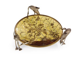 Kop (Tazza), intarsia af Ferdinand Duvinage, anden halvdel af det 19. århundrede (sølv og forgyldt bronze, elfenben og træ) (se også 476612)