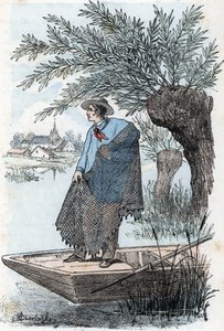 Netfiskeri Indgravering fra “The Needs of Life” af Rengade af Alphonse Demarle