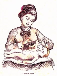 Lapsen wc - Normaali elämä ja terveys, J. Rengade. Piirustus A. Demarle 1881 af Alphonse Demarle