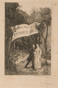2 Illustrationer til Le Malheur d af Alphonse Legros