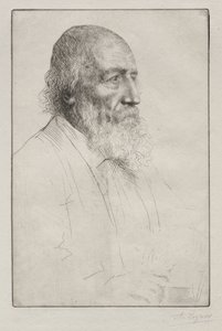 Alfred Lord Tennyson af Alphonse Legros