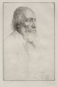 Alfred Lord Tennyson. af Alphonse Legros