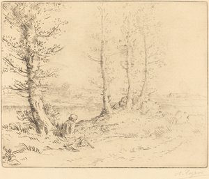 Langs floden (Le long de la rive) af Alphonse Legros