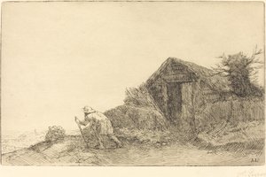 Langs toppen af ​​bakken På toppen af ​​bakken. af Alphonse Legros