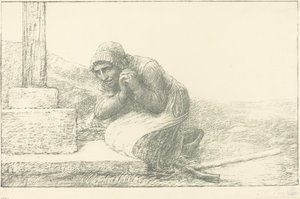 Ved foden af korset (Au pied de la croix) af Alphonse Legros