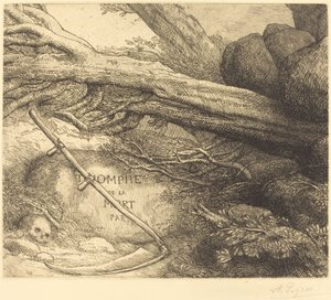 Avalanche: Frontispice til Triumph of Death af Alphonse Legros