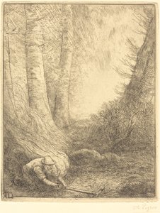 Afbrænding af græsserne af Alphonse Legros