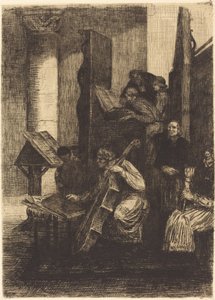 Kor i en spansk kirke af Alphonse Legros