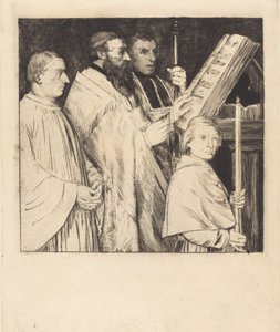Korister, 1. tallerken (Le lutrin) af Alphonse Legros