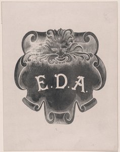 Modbevis for et aftryk fra en navneplade til Edward D. Adams, ca. 1892. af Alphonse Legros