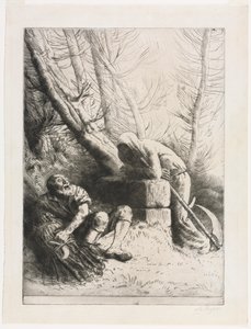 Døden og Skovhuggeren af Alphonse Legros