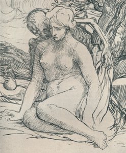 Death the Wooer, c1895, 1923 af Alphonse Legros