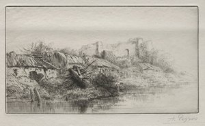 Øde landsby. af Alphonse Legros