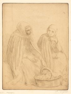Æggesælgere, 1. plade Æggesælgere. af Alphonse Legros