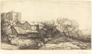Gård ved Klosteret af Alphonse Legros