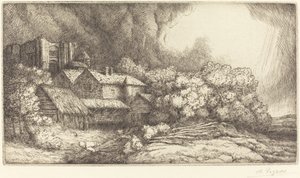 Gård ved Klosteret Klostergården. af Alphonse Legros