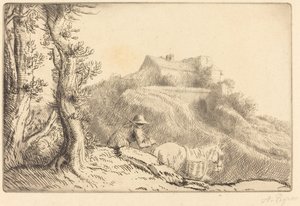 Gård på en Bakke af Alphonse Legros