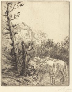 Gård på bjergsiden af Alphonse Legros