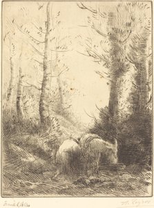 Bonde og hans æsel af Alphonse Legros