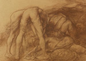 Figurer, der fjerner døde soldater af Alphonse Legros