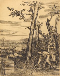 Fiskeri efter krebs af Alphonse Legros