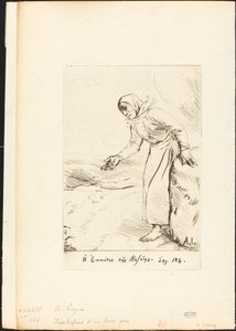 Frontispice (Beggar Woman of Veze) af Alphonse Legros