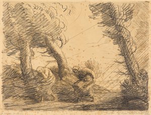 Høstkvinder overrasket af stormen af Alphonse Legros