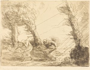 Høstmaskiner overrasket af stormen Høstmaskiner overrasket af stormen. af Alphonse Legros
