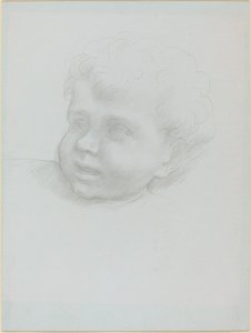 Hoved af et barn. af Alphonse Legros